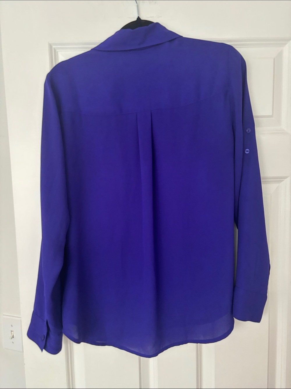 Express purple portofino button down blouse size M - Picture 3 of 4